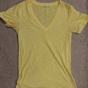 Women's Forever 21 Neon Yellow V-neck-small